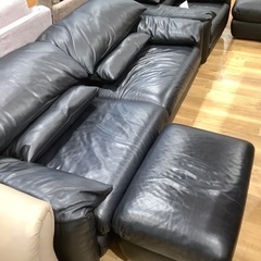 トレファク神戸南店】HUKLA 3人掛けソファー オットマン付き【取りに来 