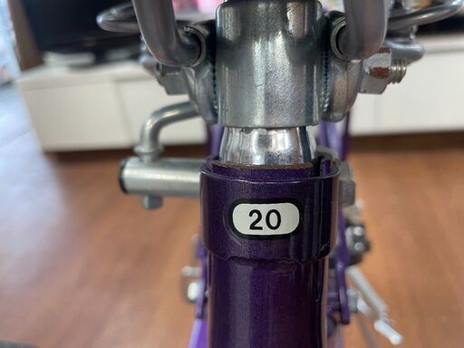自転車 No.1005 折りたたみ自転車 20インチ 紫 6段切替 【リサイクル