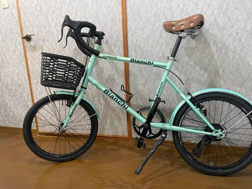 ミニベロ　１６インチ　ビアンキカラー　チェレステ　自転車
