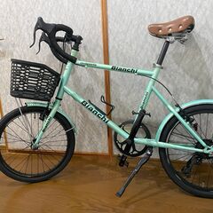 ミニベロ　１６インチ　ビアンキカラー　チェレステ　自転車