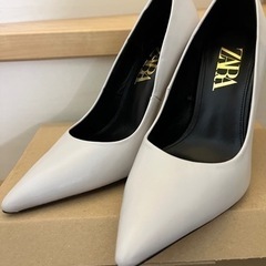 ZARA パンプス　ホワイト　ウェディングシューズ