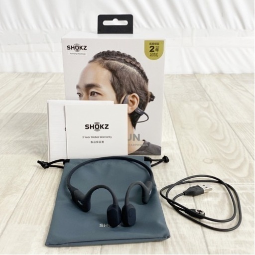 Shokz OpenRun黒 SKZ-EP-000003 骨伝導 イヤフォン