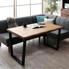 リビングダイニングソファ(5人掛け) グレー　