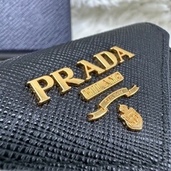 PRADA プラダ　コンパクトウォレット　サフィアーノ　ゴールド金具　新品