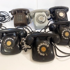 黒電話4号ほか 詰め合わせ（計6台）+コード2本
