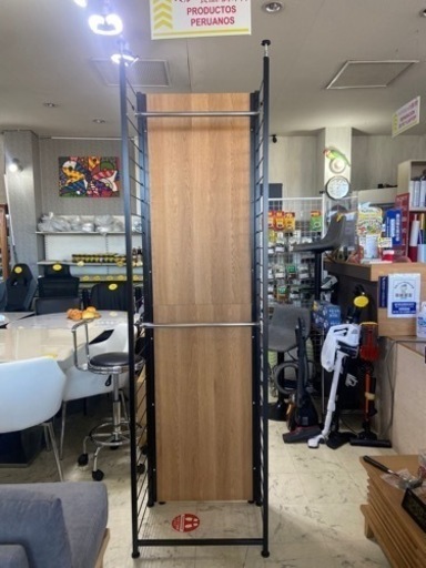 ブルックリン風間仕切り収納 ハンガー2段 幅60cm