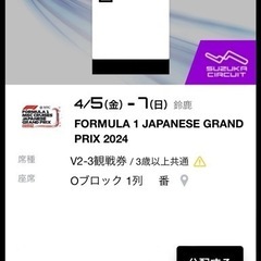 【全国可】F1日本グランプリチケット