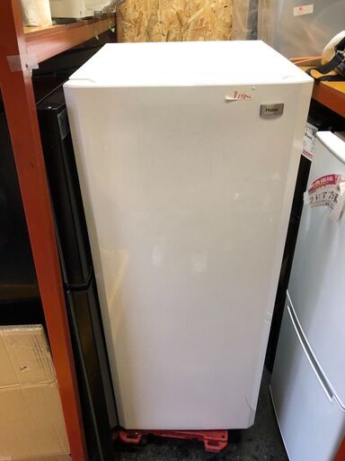 ☆中古￥15,800！Haier　132リットル1ドア　冷凍庫　家電　JF-NUF132G型　2018年製　【BA126】