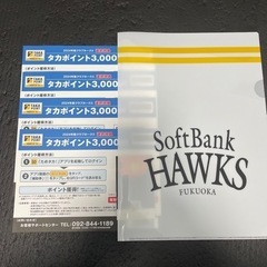 クラブホークス　タカポイント　3000ポイント✖️3枚　9000...