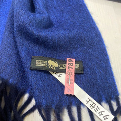 CASHMERE マフラー リバーシブル ブルー 厳選された素材