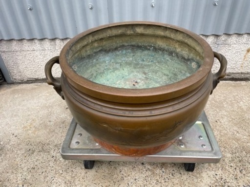 火鉢 真鍮製？銅製？アンティーク 古民家 古民具 茶道具 古道具 レトロ