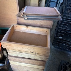 木箱　蓋付き
