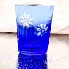 フクハラ商事　　ELLE PARIS グラス瑠璃色