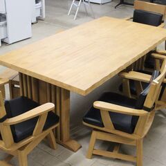 ダイニングテーブル　8人掛けセット　片側ベンチタイプ