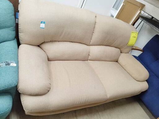 ソファー 3人掛けソファ 2人掛け 布 ホワイト ハイバック カウチソファ クッション 布 おしゃれ 堺市 石津【ジャングルジャングルサカイ石津店】