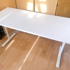 【引取】デスク テーブル 作業台 伸縮 高さ調整 ニトリ