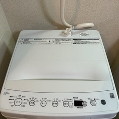 【お譲り先決定】　全自動洗濯機 ホワイト 保証5年付　パンフレットあり