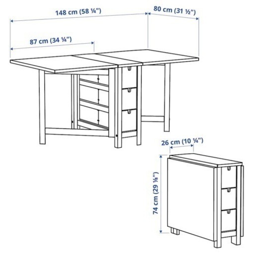 《お取引中》IKEA NORDEN ノールデン　ゲートレッグテーブル