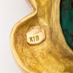 魚路芳子作 K18 トルコ石 ペンダント 品番u22-173