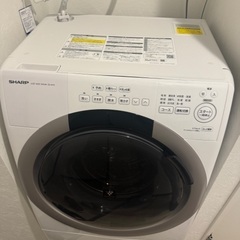 美品 6年保証 2023年製 SHARP シャープ ES-S7H ドラム式洗濯機