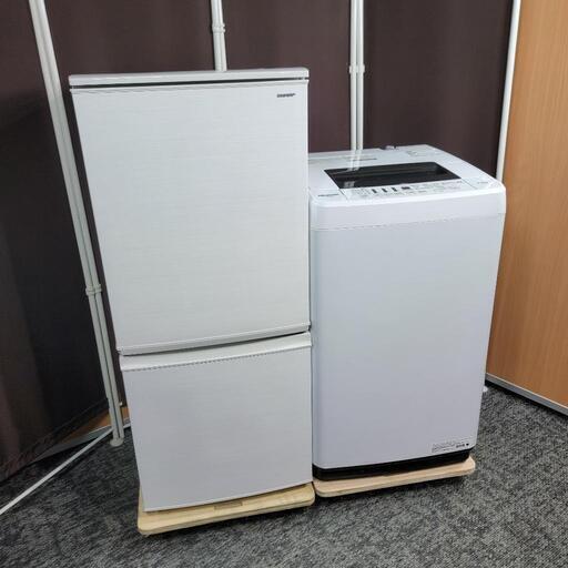 ‍♂️売約済み‼️配送設置は無料‼️ホワイトインテリア✨つけかえドア対応✨SHARP 家電セット