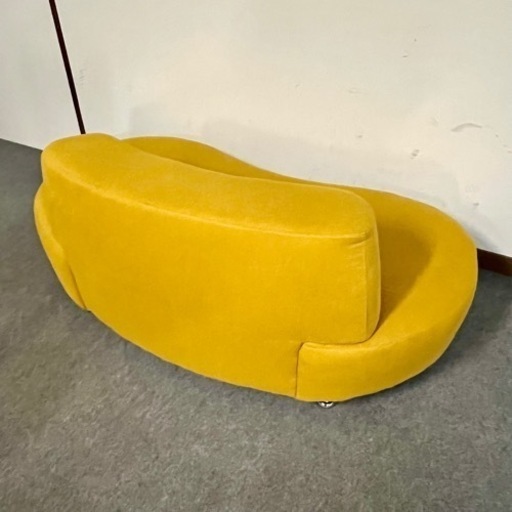 ファブリックソファ（マスタードカラー） マスタード色 L字型