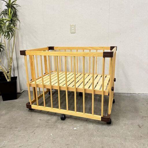 15738  farska ベッドサイドベッド　ベビーベッド　すのこベッド   ◆大阪市内・東大阪市他 5,000円以上ご購入で無料配達いたします！◆ ※京都・高槻・枚方方面◆神戸・西宮・尼崎方面◆奈良方面、大阪南部方面　それぞれ条件付き無料配送あり！