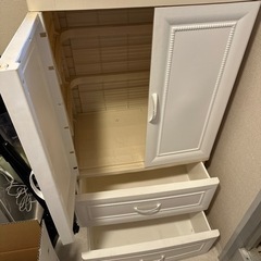 家具 白小型チェスト　