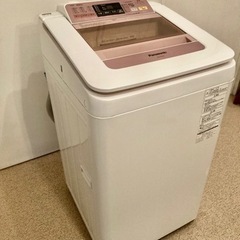 (中古品)Panasonic 全自動洗濯機 7kg ピンク NA...