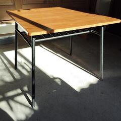 アイアン ダイニングテーブル 便利な棚付き インダストリアル 家具 机