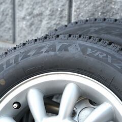 新品同様2022年製造ブリザックVRX２155/70R13ほぼ10分山・スズキ純正ラパンアルミホイール4本