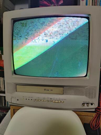VHSビデオ動作確認済】14インチシャープ製テレビデオリモコン付