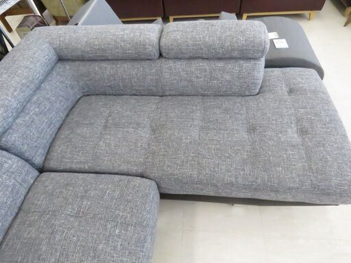 北海道 千歳市/恵庭市 近郊配送 ヘッドレス付き L字ソファ カウチ