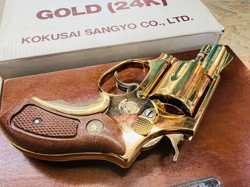 コクサイ S\u0026W M36 2インチ 24K GOLD モデルガン