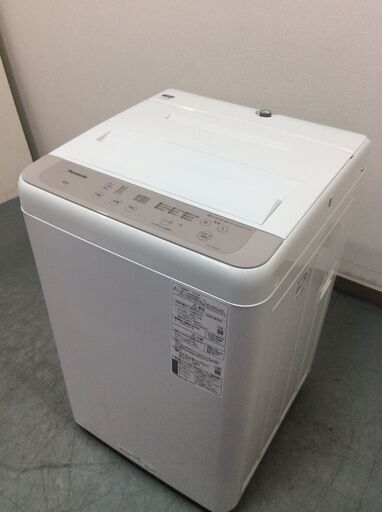 （1/28受渡済）JT8145【Panasonic/パナソニック 6.0㎏洗濯機】美品 2021年製 NA-F60B15 家電 洗濯 簡易乾燥付