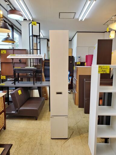 書凝り (しょっこり) 書庫 本棚 スライド式収納 スリム 棚板可動 ホワイト 参考価格50000円★幅30×奥行44/84×高さ184㎝★近隣配送無料 買取帝国 朝霞店