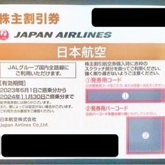 JAL 株主優待券 １枚 有効期限 2024年11月30日 日本航空