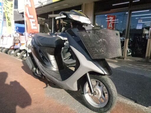 NO.4893　スーパーディオ （ＤＩＯ）２サイクルエンジン　前カゴ付き　ブラック　☆彡