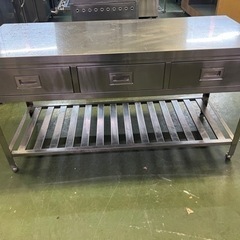 引出し付き調理台 1500x600x800