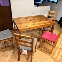 【西宮引き取り】IKEA ダイニングテーブル・イス（1脚他メーカー）