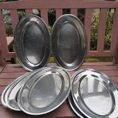 【業務用・大量】金属製 / 大型取り皿プレート