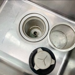 D 一槽シンク 流し台 ステンレス流し 蛇口2個 キッチン 洗い場 業務用 台所