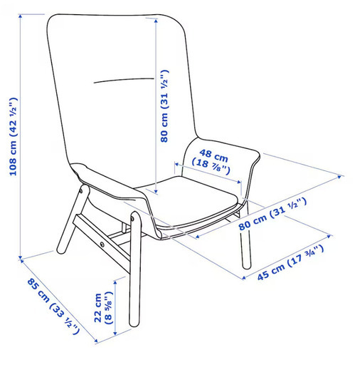 IKEA VEDBO ヴェードボー １人用ソファ