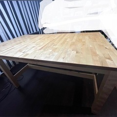 伸縮木製テーブル