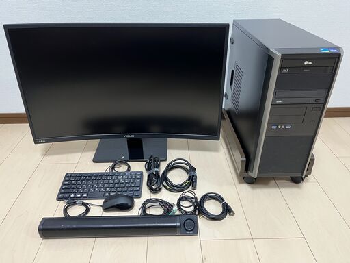 【値下げ50,000円→30,000円】windowsパソコン　大型ディスプレイ(31.5型)セット　外付けスピーカー付き
