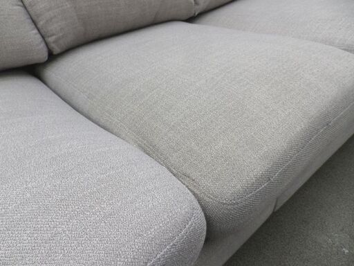 現状特価品！3人掛けソファ 布製 ファブリック グレー系 ハイバックソファ 3Pソファー 3シーター　西岡店 ソファ アラン 3人掛け ファブリックソファ ハイバック おしゃれ