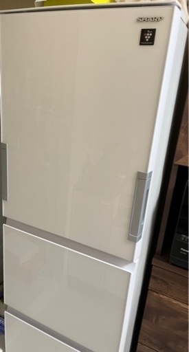【SHARP】【2018年製】【両開きドア】【自動製氷】【356L】冷蔵庫