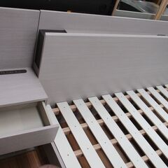 R321 ファニチャードーム 幅198cmキングサイズ＆両サイドテーブルセット Used・美品