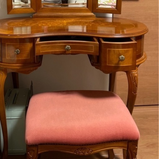 ◾️猫脚クラシック三面鏡＆スツール ドレッサー◾️