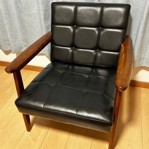 カリモク60 Karimoku60 Kチェア 1シーター ソファ スタンダードブラック 60's レトロモダン ミッドセンチュリー